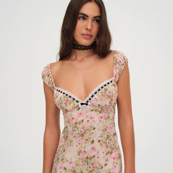 FOR LOVE & LEMONS Emmaline Floral Maxi Dress NWT - Picture 2 of 13
